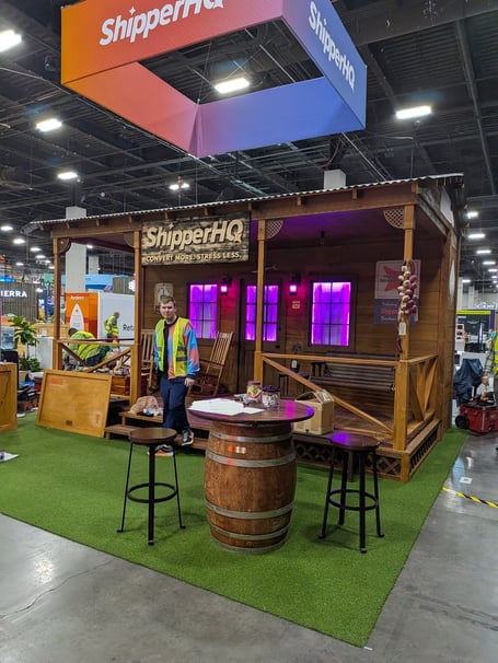 Booth under construction