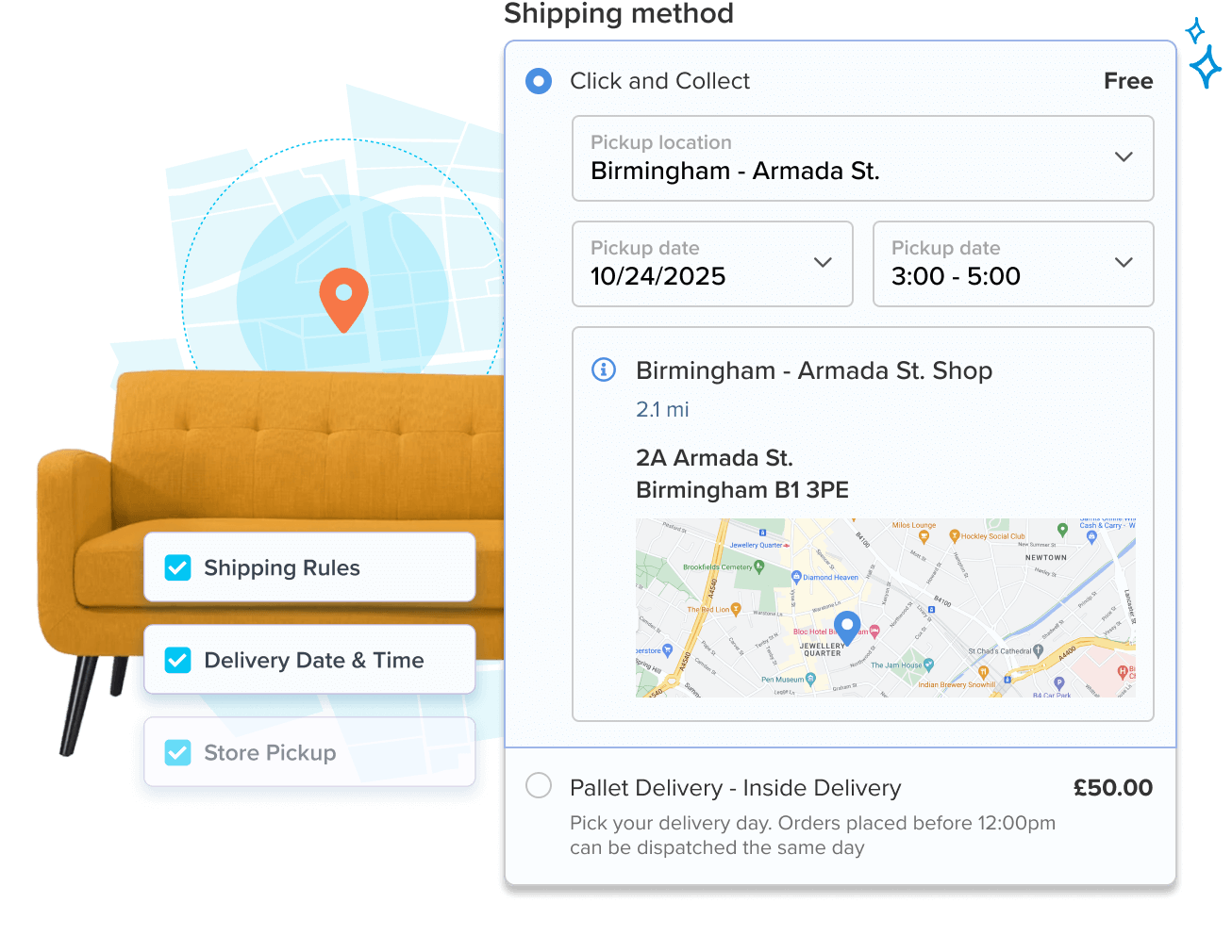 Shipping Options within Checkout