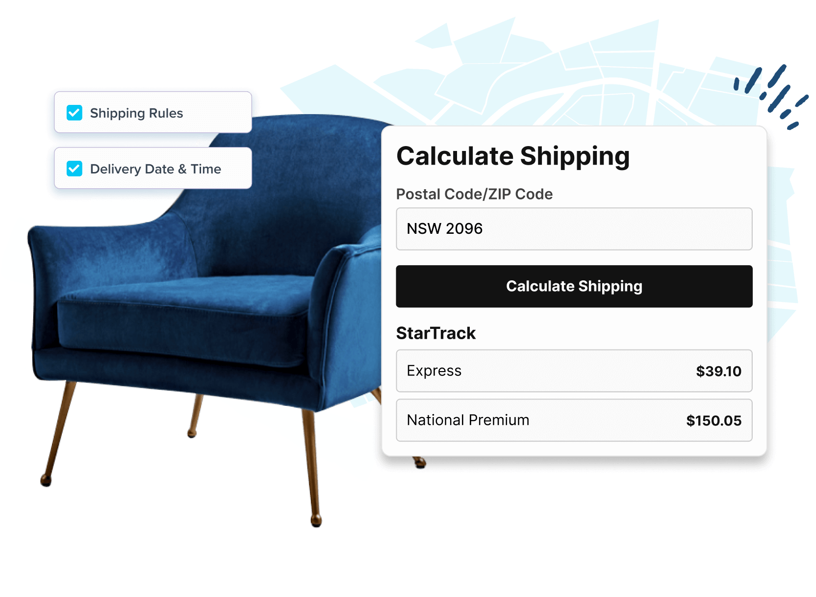 Product Page Shipping Calculator
