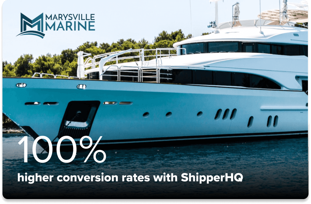 Marysville Marine - 100% higher conversion rates with ShipperHQ