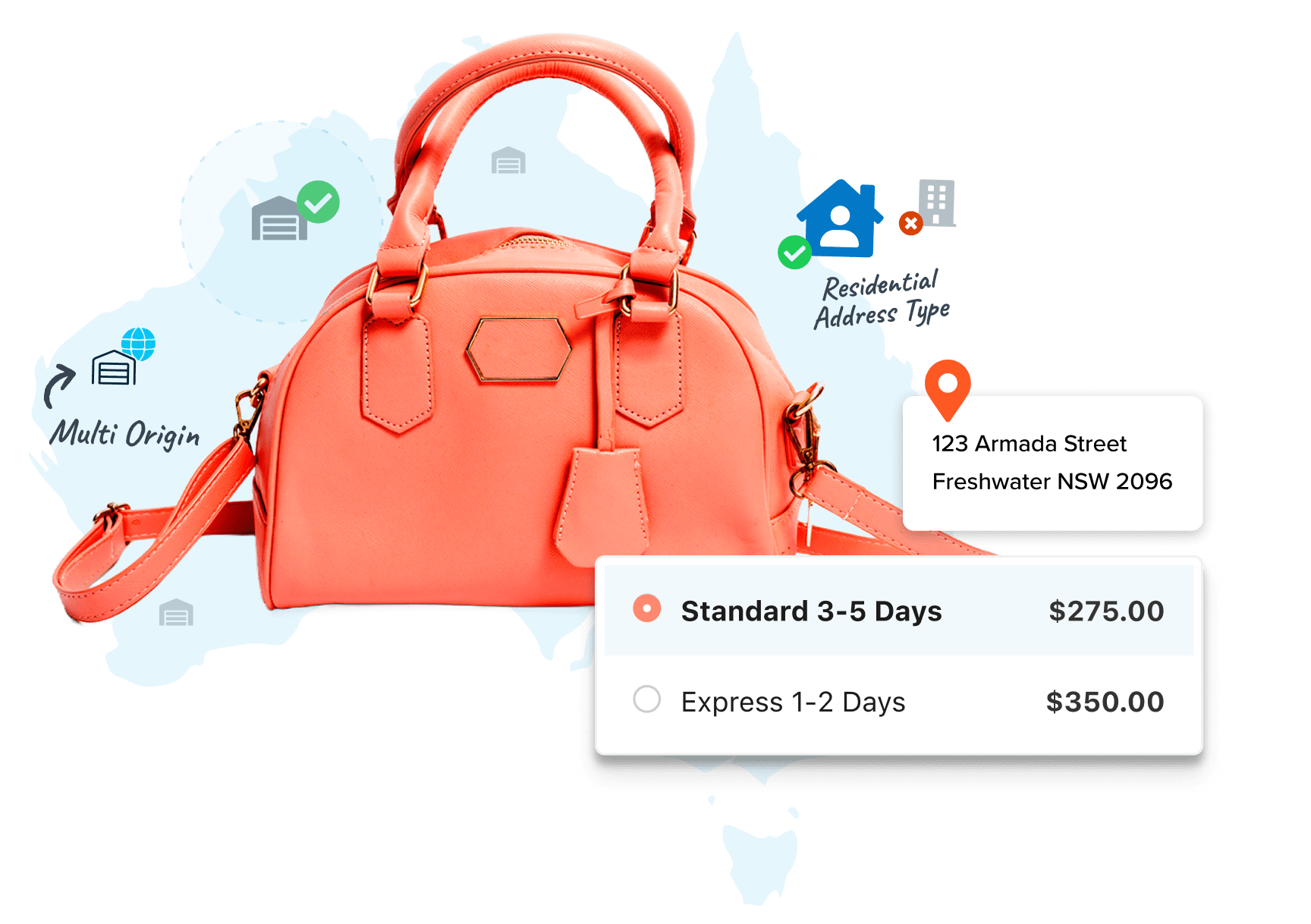 Luxury Designer Bag with Shipping at Checkout
