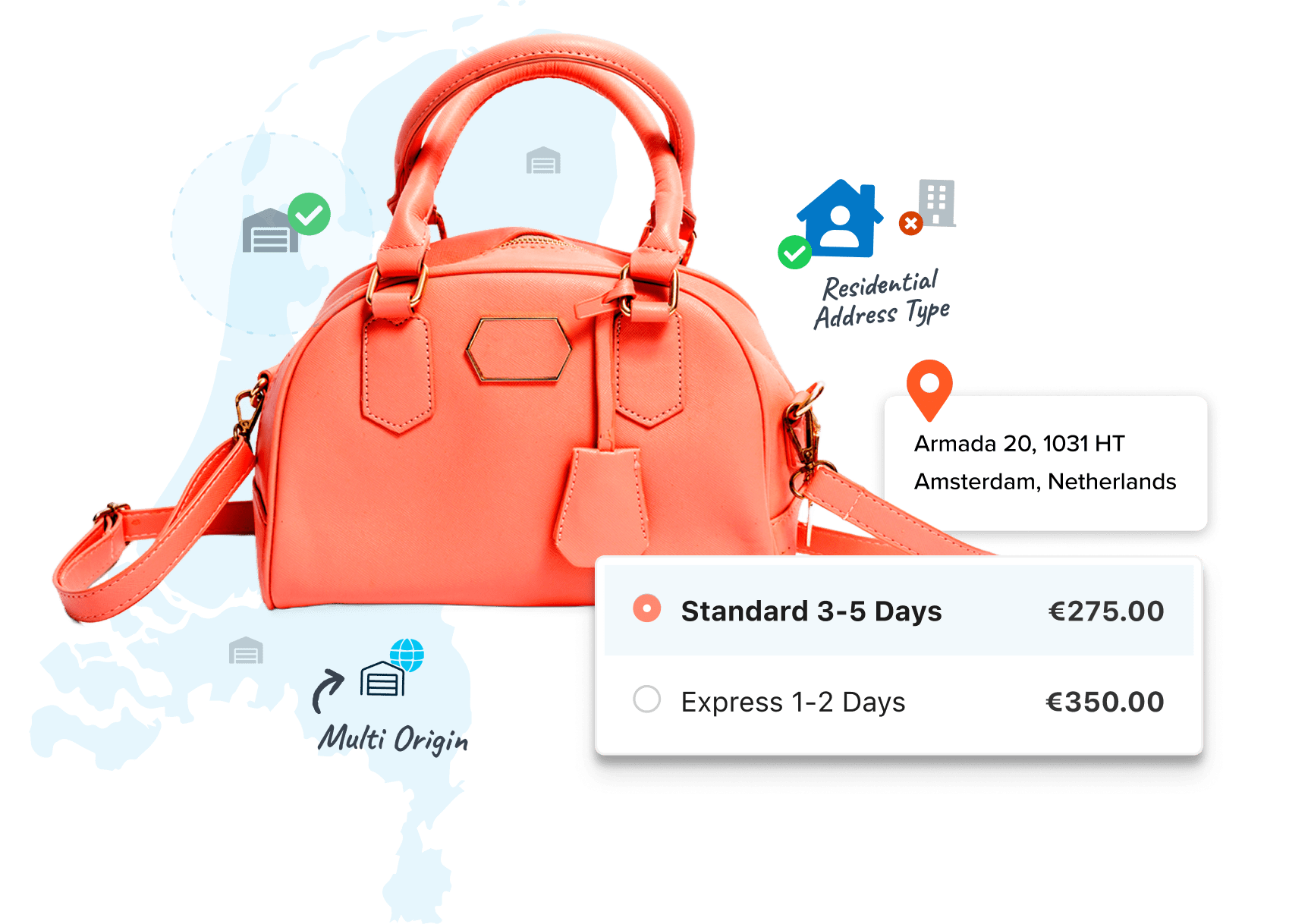 Luxury Designer Bag with Shipping at Checkout