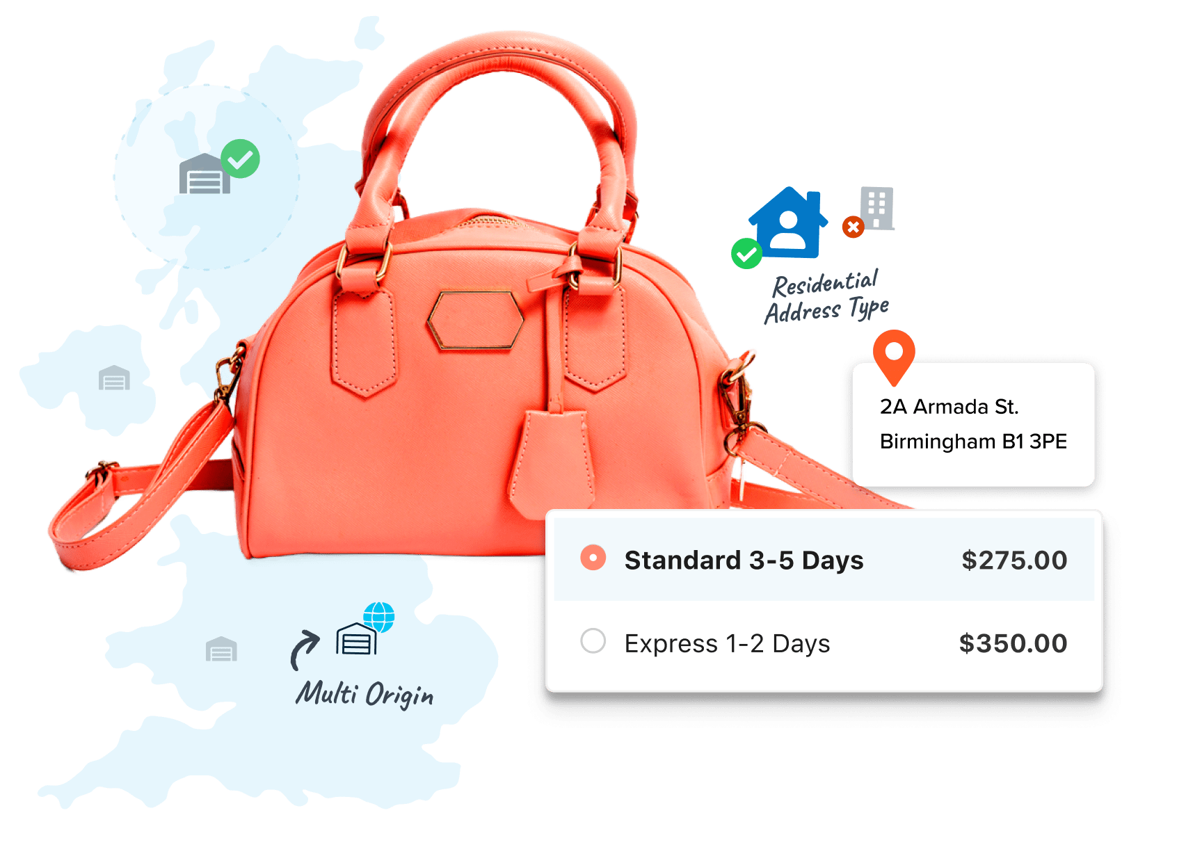 Luxury Designer Bag with Shipping at Checkout