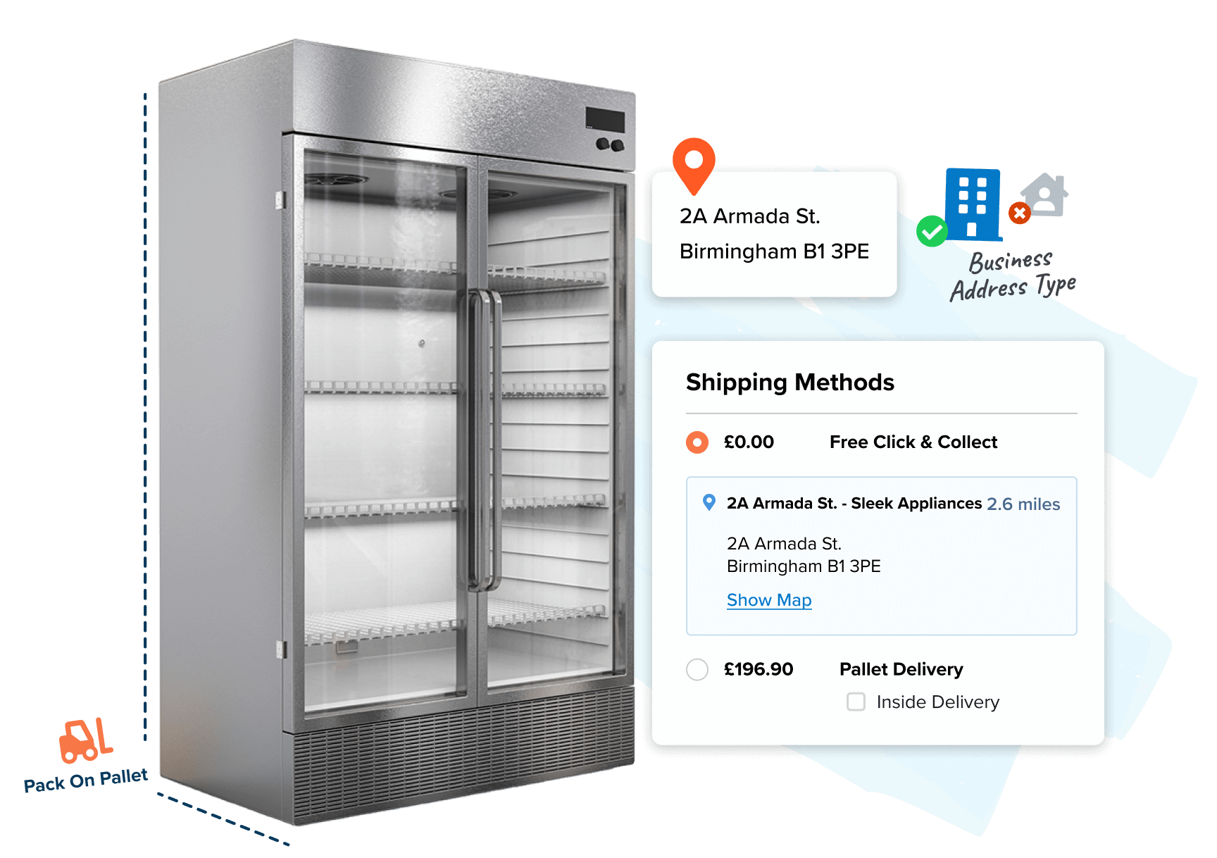 Shipping Commercial Fridge