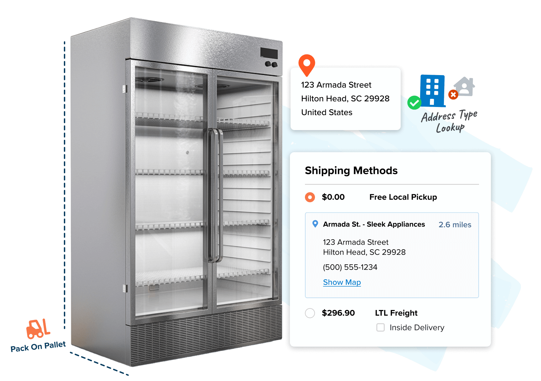 Shipping Commercial Fridge