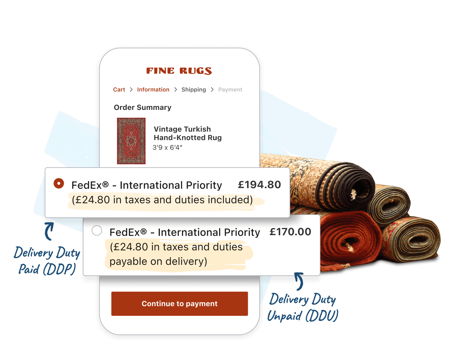 Global shipping methods