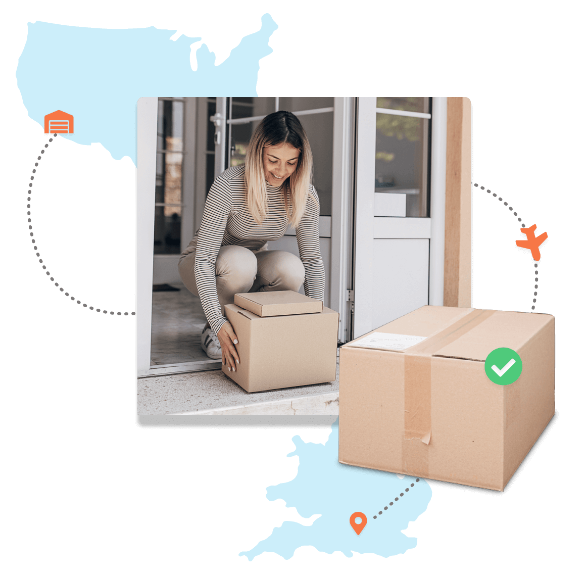 Customer receiving a package