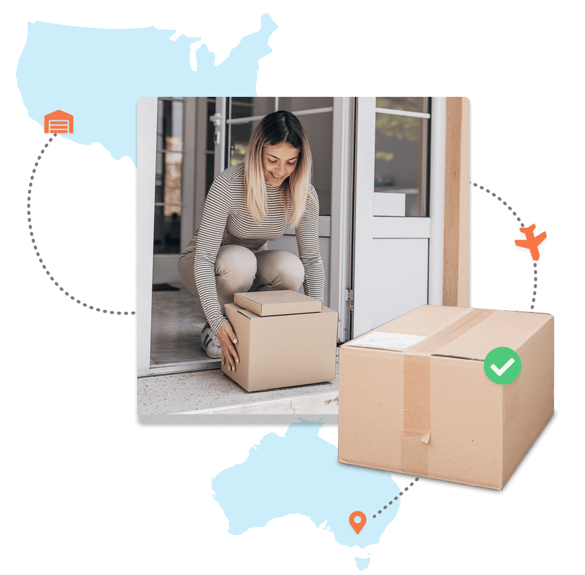 Customer receiving a package