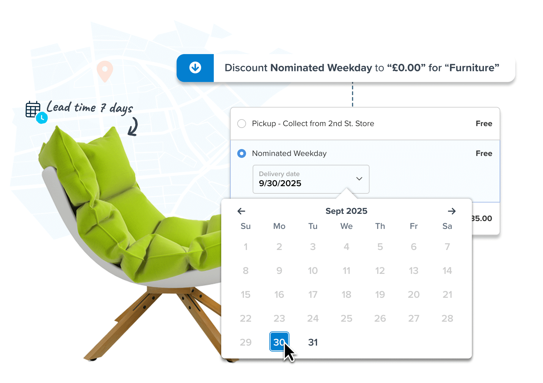 Delivery calendar