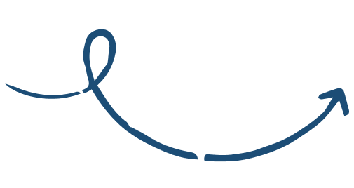 A blue arrow pointing to the right on a white background